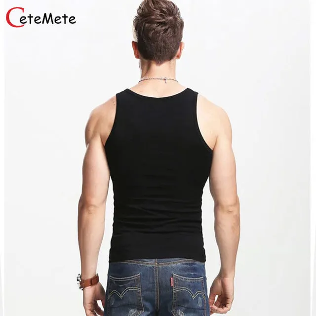 2017 Clothing Casual Gilet Men O-Neck Tank Tops Summer Male Bodybuilding Sleeveless Vest Gymclothing fitness Men T shirt