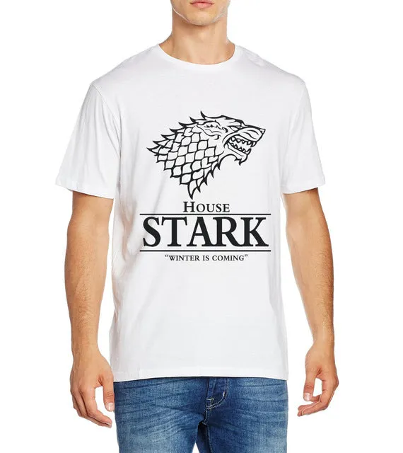 2017 Men  T Shirt House Stark Winter Is Coming printed summer style tees Male harajuku top fitness brand clothing