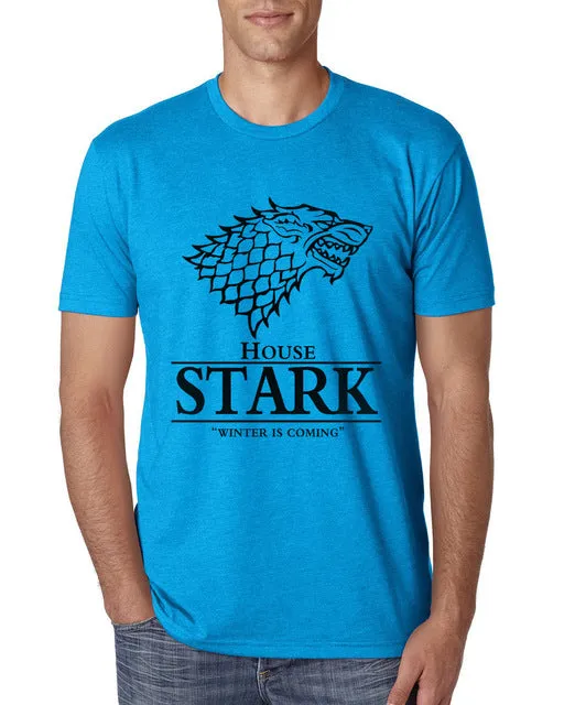 2017 Men  T Shirt House Stark Winter Is Coming printed summer style tees Male harajuku top fitness brand clothing