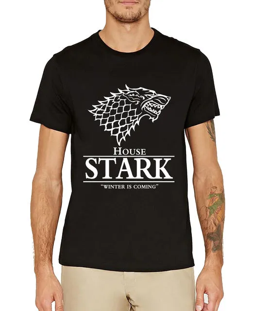 2017 Men  T Shirt House Stark Winter Is Coming printed summer style tees Male harajuku top fitness brand clothing