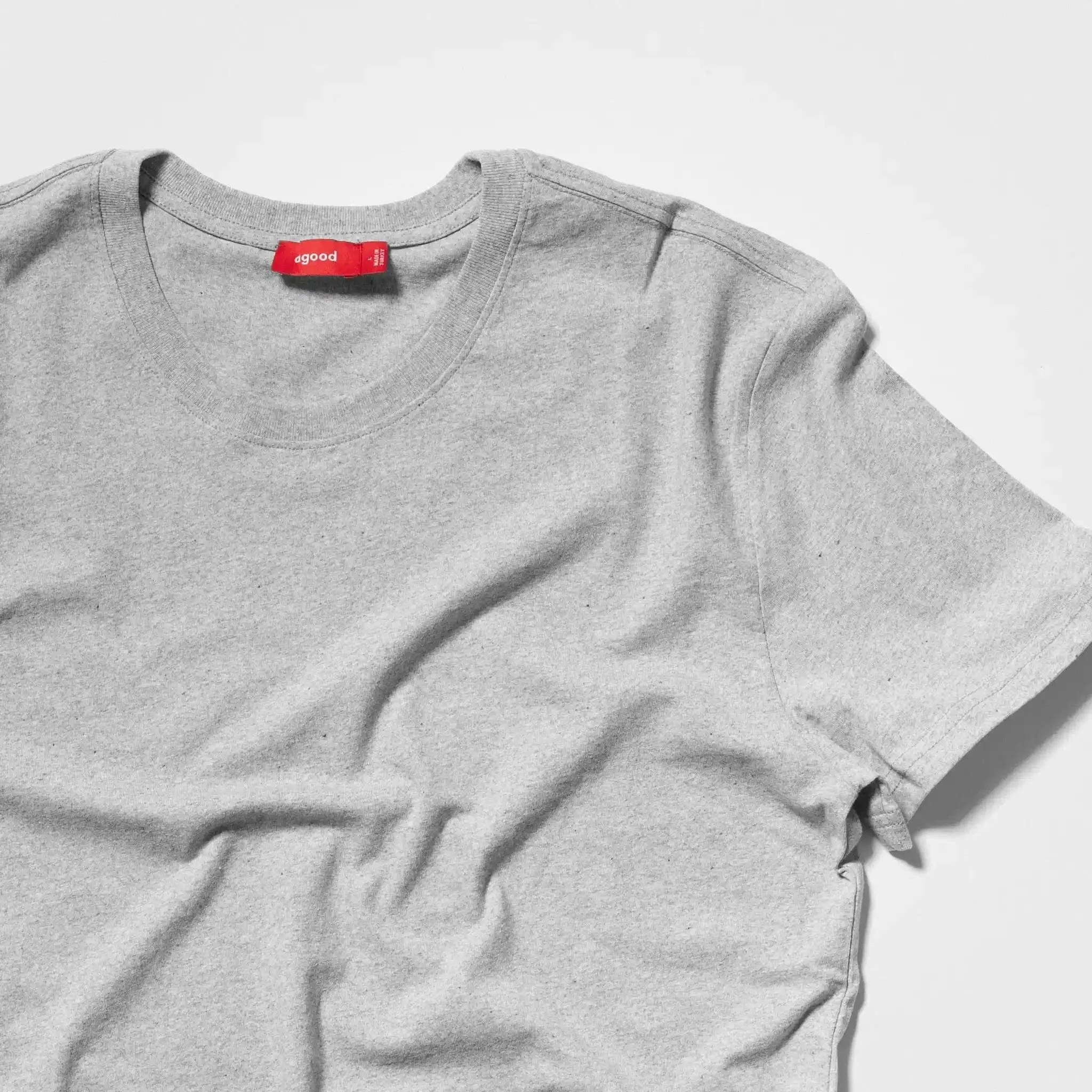 5 Pack | Women’s T-Shirts, Recycled Cotton, Heather Grey