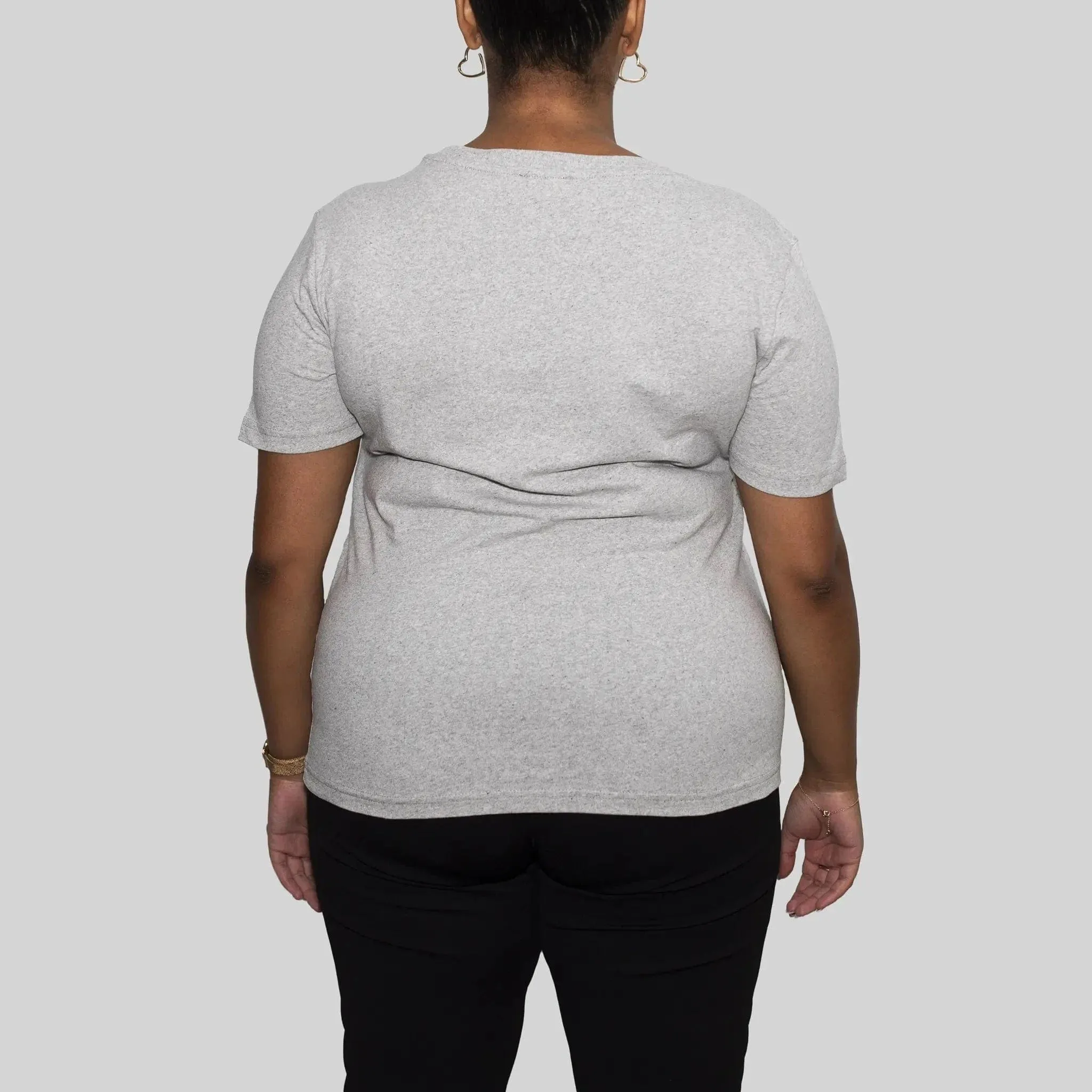 5 Pack | Women’s T-Shirts, Recycled Cotton, Heather Grey