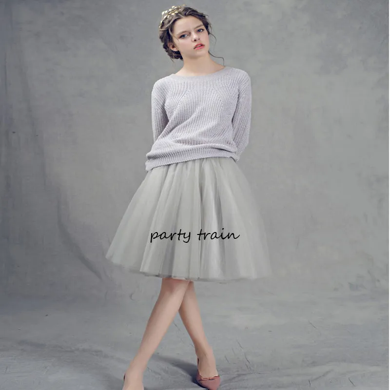 7 Layers High Waist Women Tulle Skirt American Apparel Tutu Skirts Womens Lolita Petticoat 2017 Summer Faldas Saia Jupe