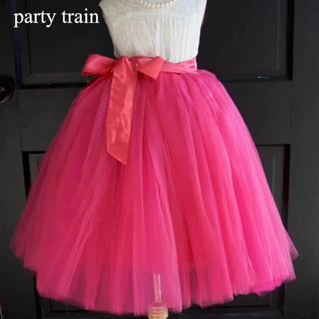 7 Layers High Waist Women Tulle Skirt American Apparel Tutu Skirts Womens Lolita Petticoat 2017 Summer Faldas Saia Jupe