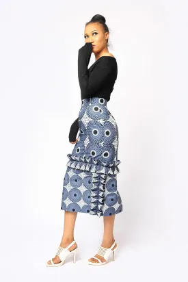 African Print Rul Skirt