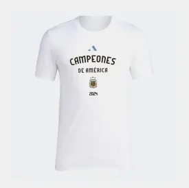 Argentina Campeones De America Mens Short Sleeve Shirt (White)