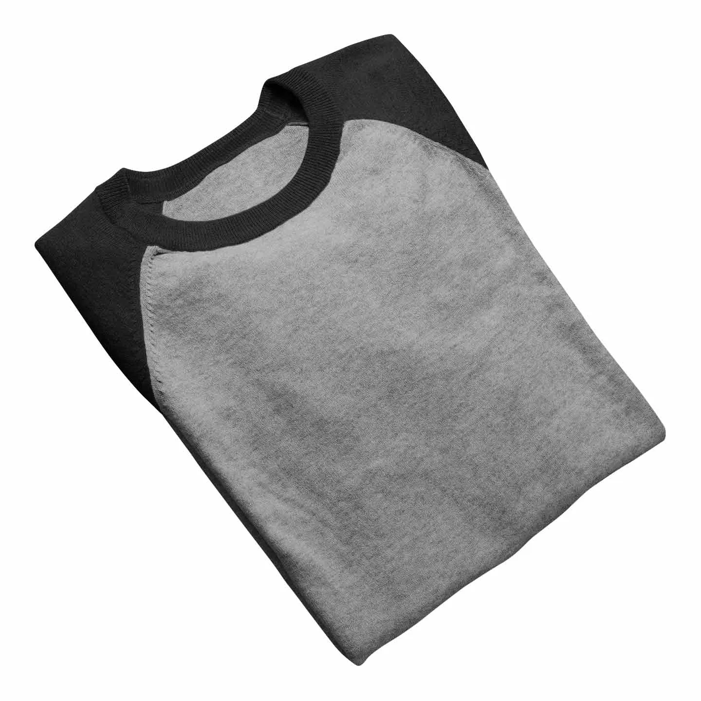 Black & Charcoal Raglan Sleeve T shirt - For Women