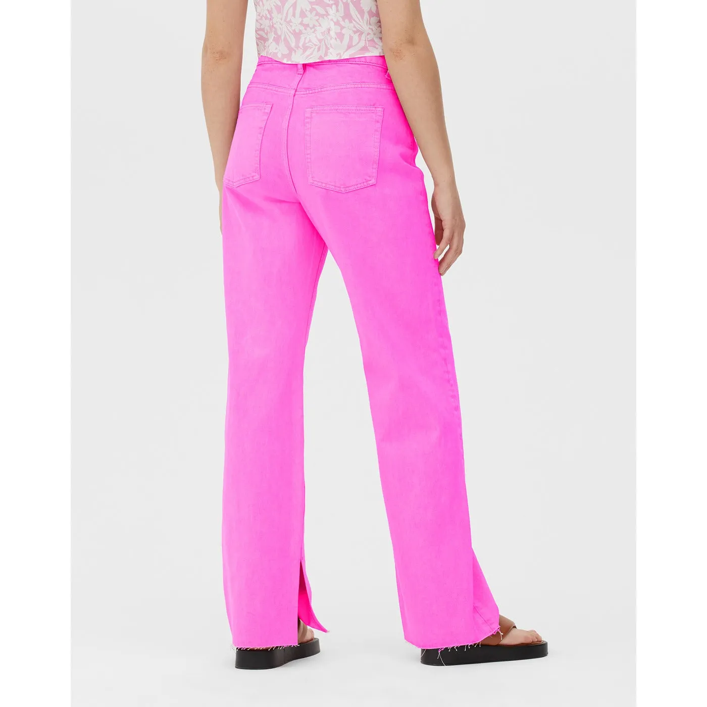 DC Pink Wide Leg Split Hem Jeans