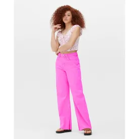 DC Pink Wide Leg Split Hem Jeans