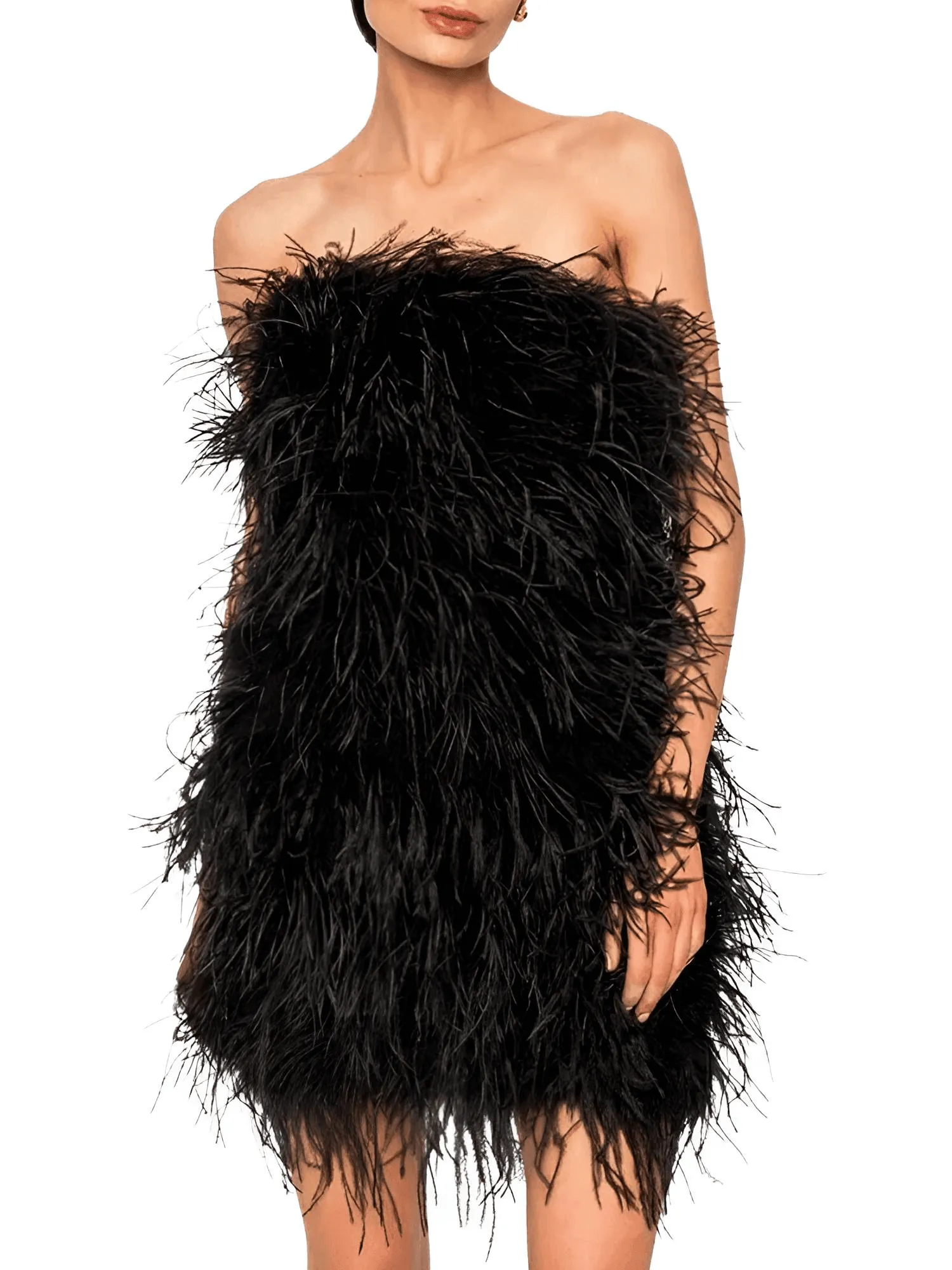 Elegant 100% Ostrich Feather Mini Dresses - In 11 Colors!