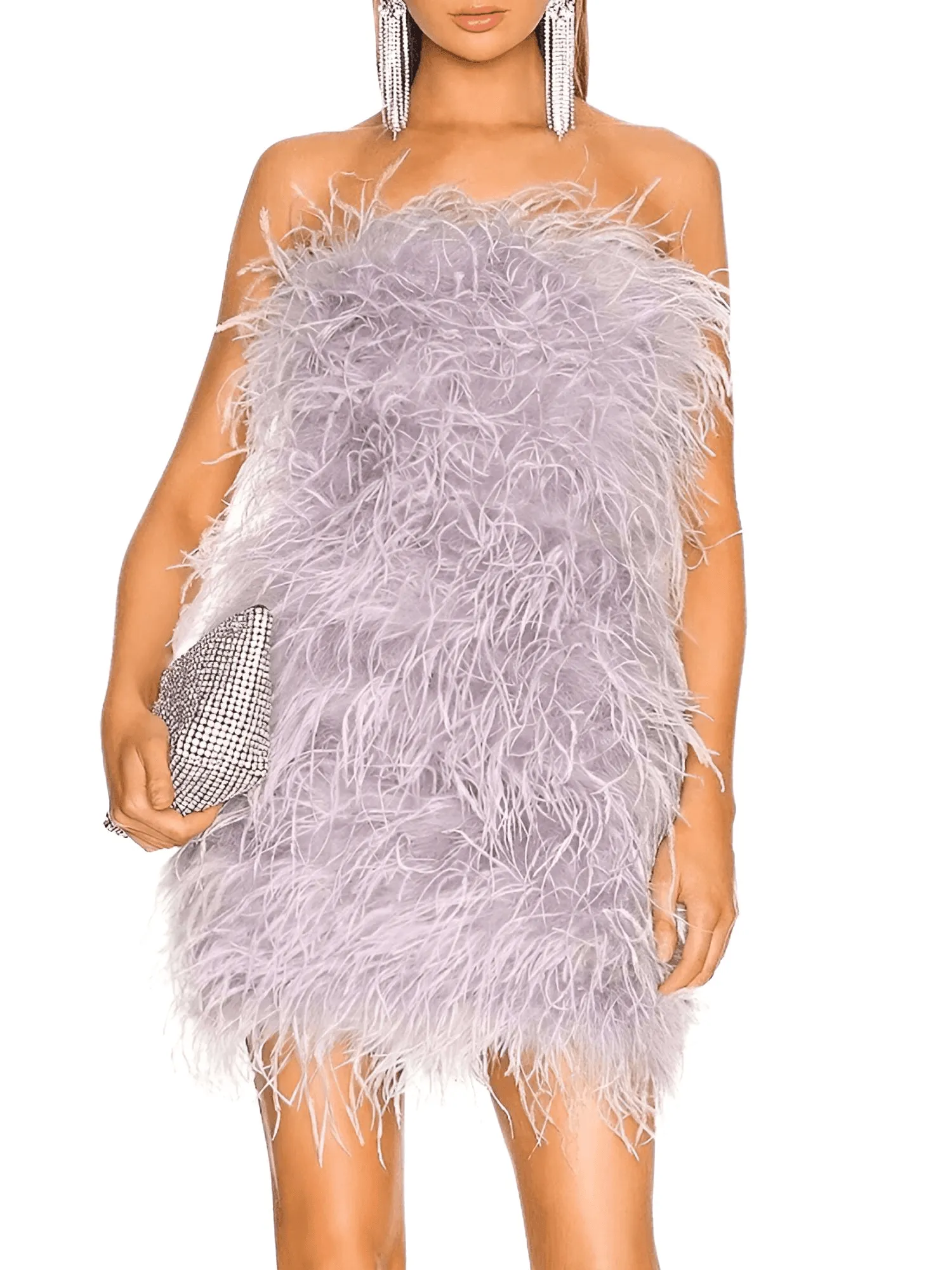 Elegant 100% Ostrich Feather Mini Dresses - In 11 Colors!