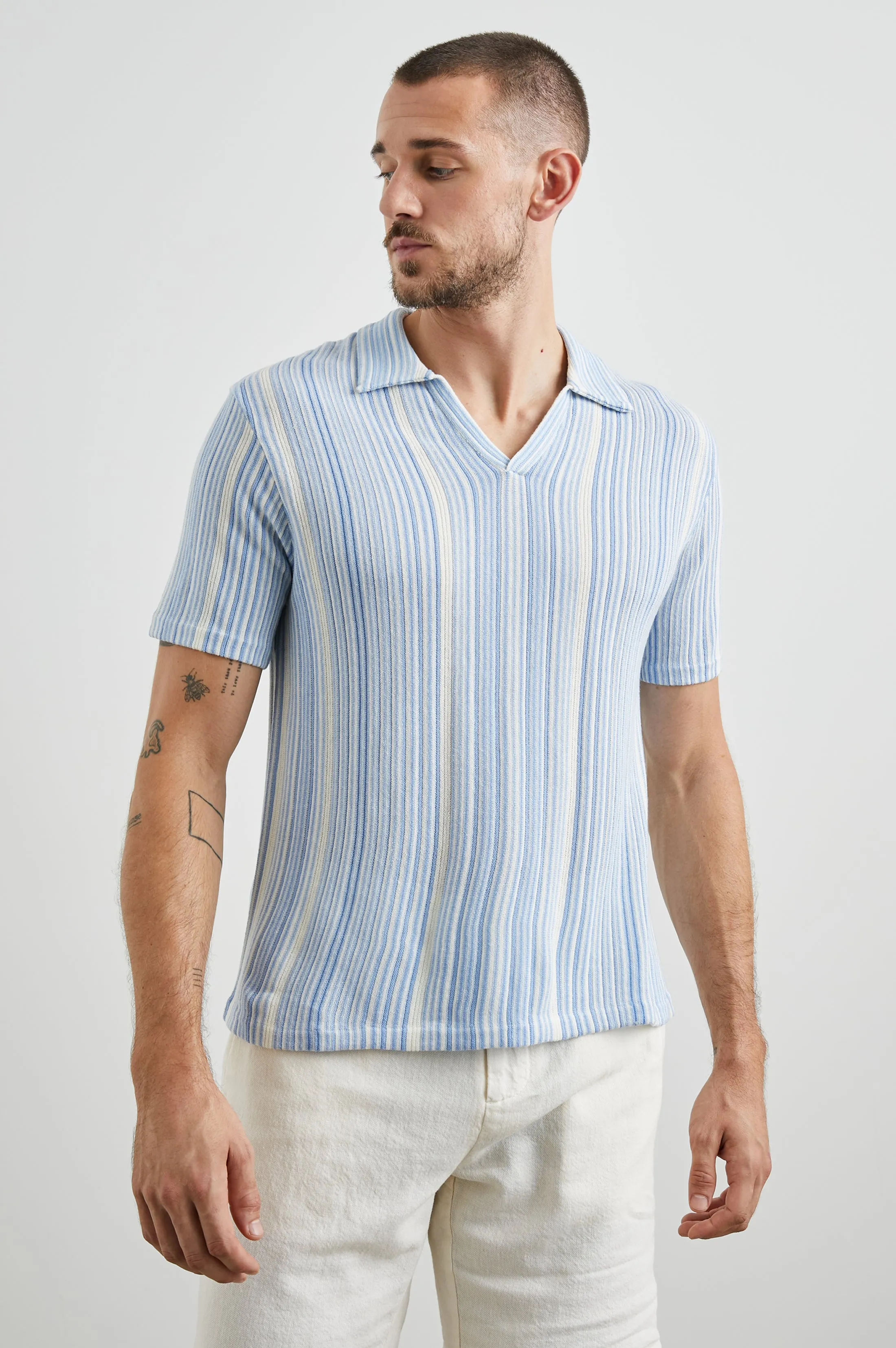 ETANNE POLO SHIRT - MERIDIAN ECRU STRIPE