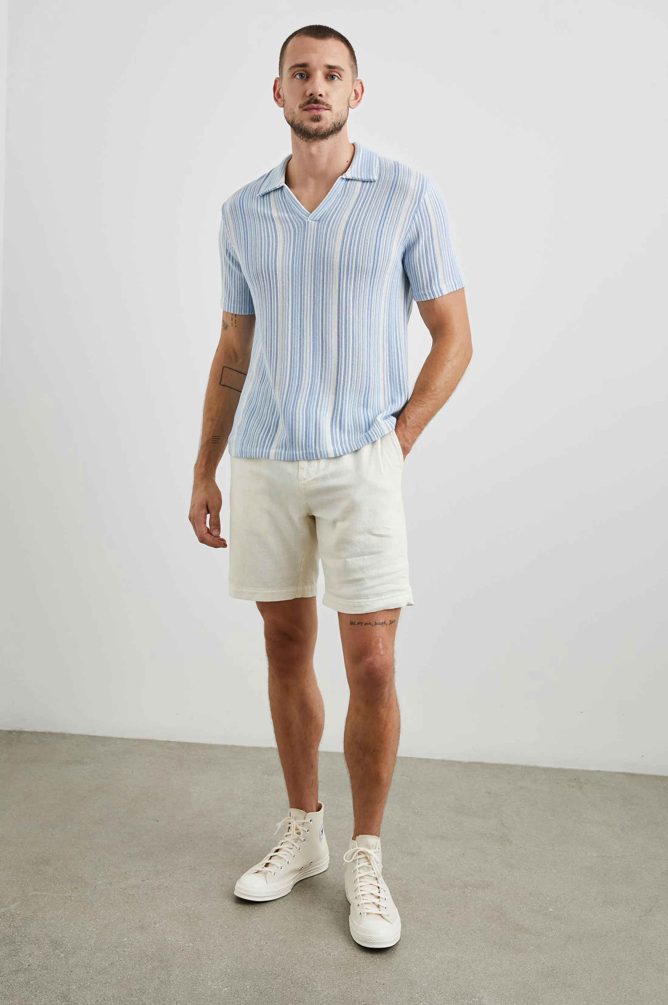 ETANNE POLO SHIRT - MERIDIAN ECRU STRIPE