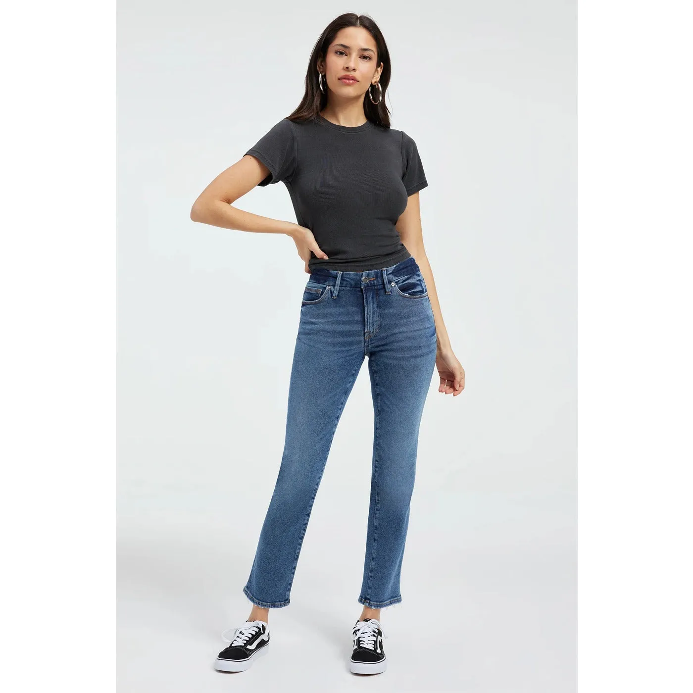 GA Straight Legs Stretchable Blue Jeans