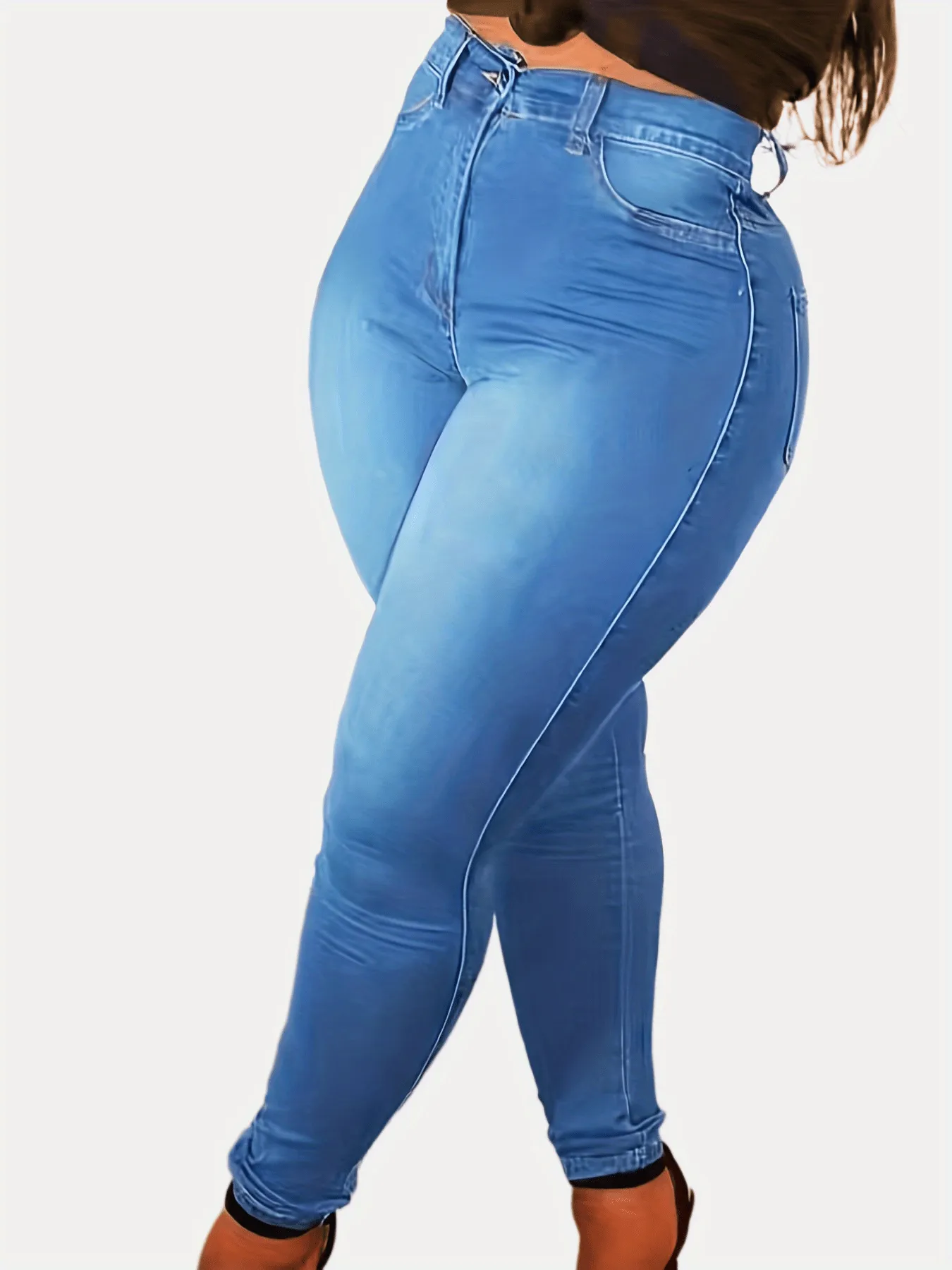 High Rise Skinny Jeans Stylish Stretch Denim Pants for Women