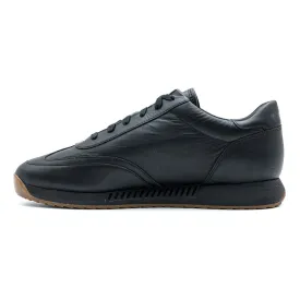 Hugo Boss Sonic Run Low-Top Sneakers Leather Black Colour For Men