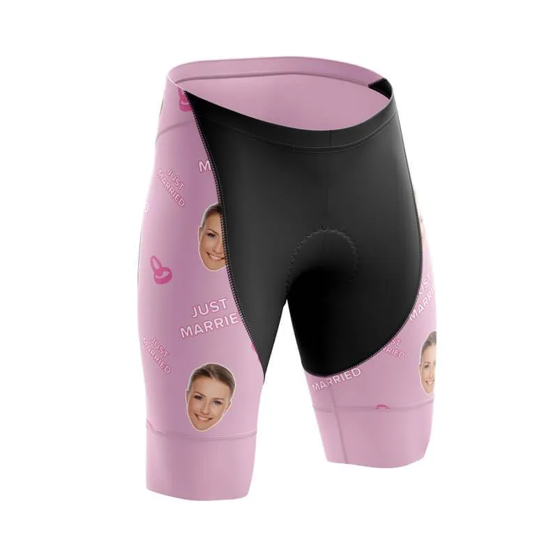 Just Married Custom Face Shorts (Pink)