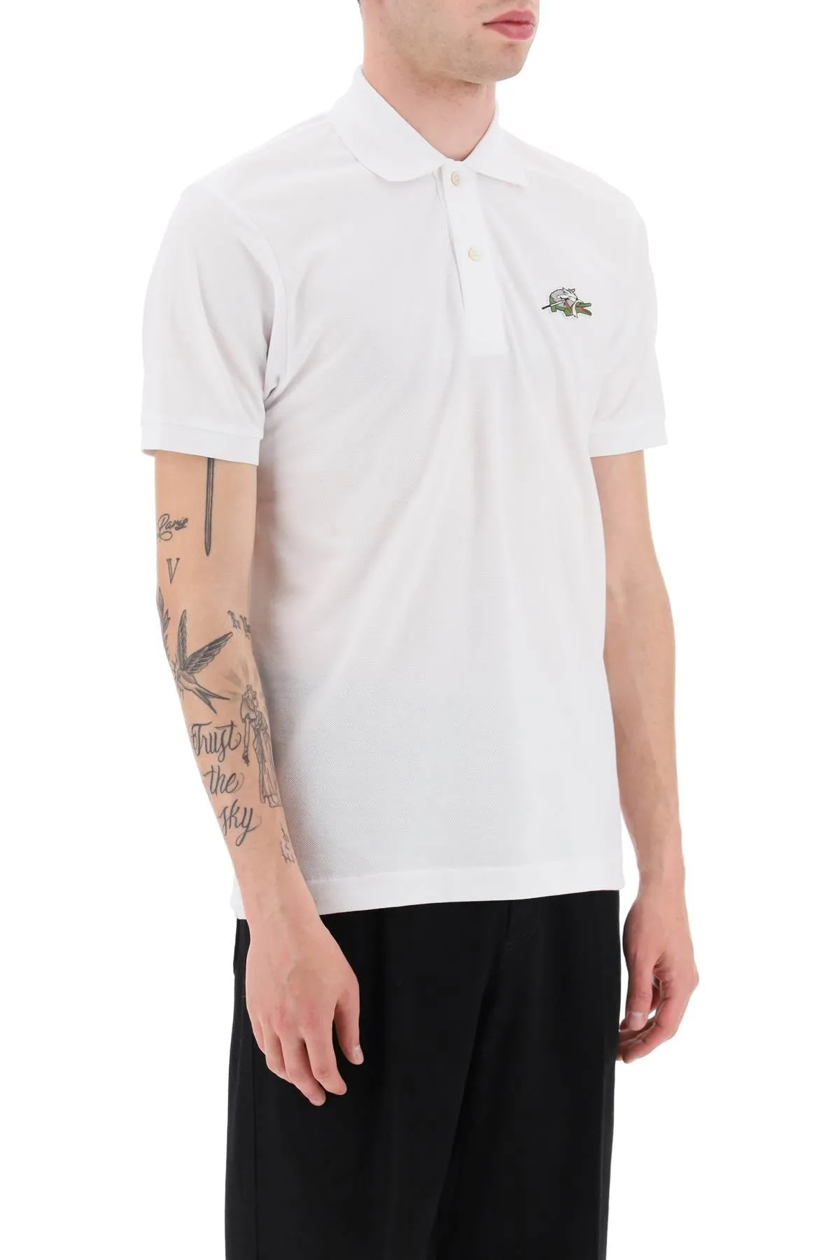 Lacoste netflix the witcher polo shirt in organic cotton classic fit