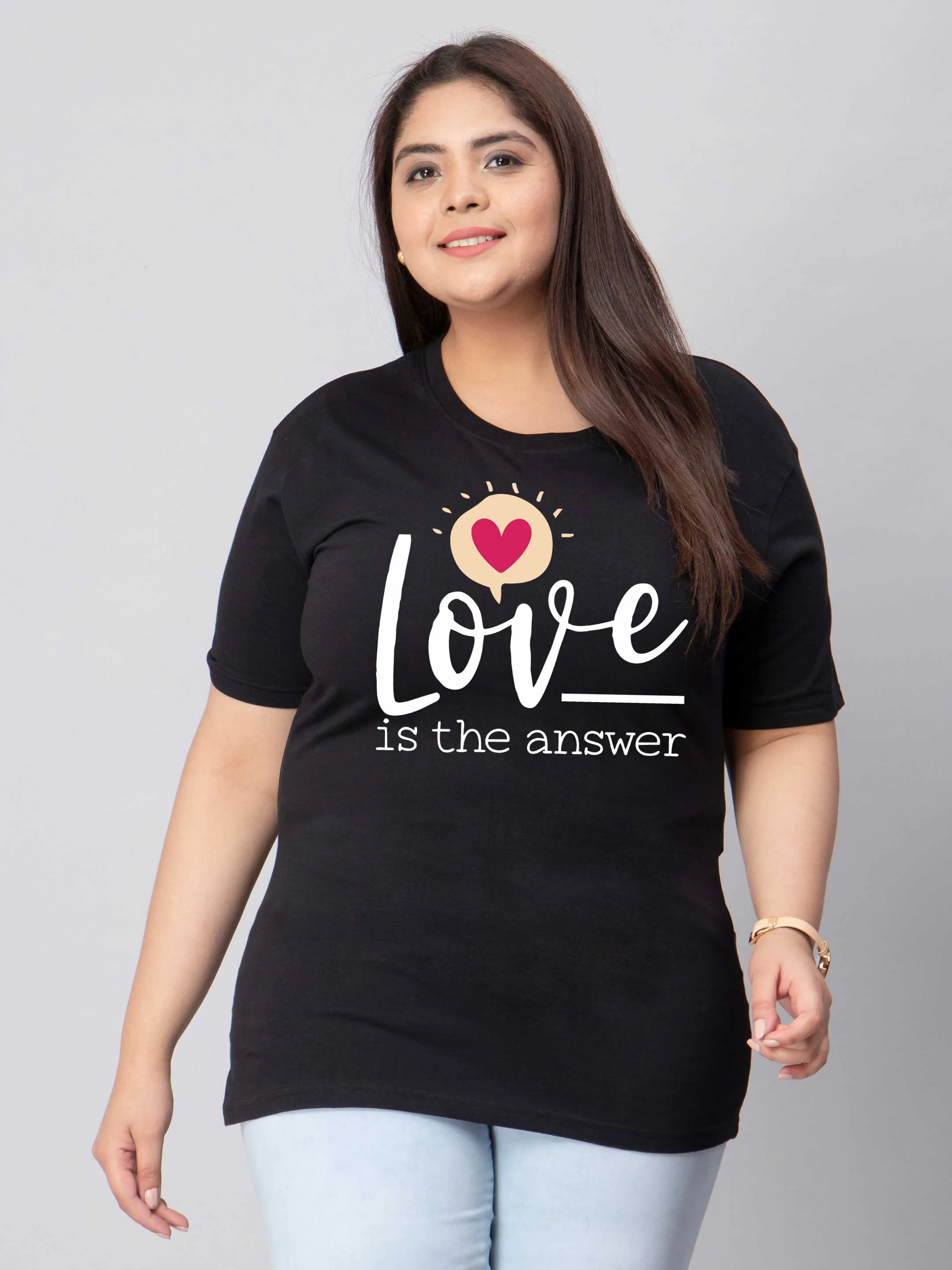 Love Is The Answer Plus Size Women T-Shirt