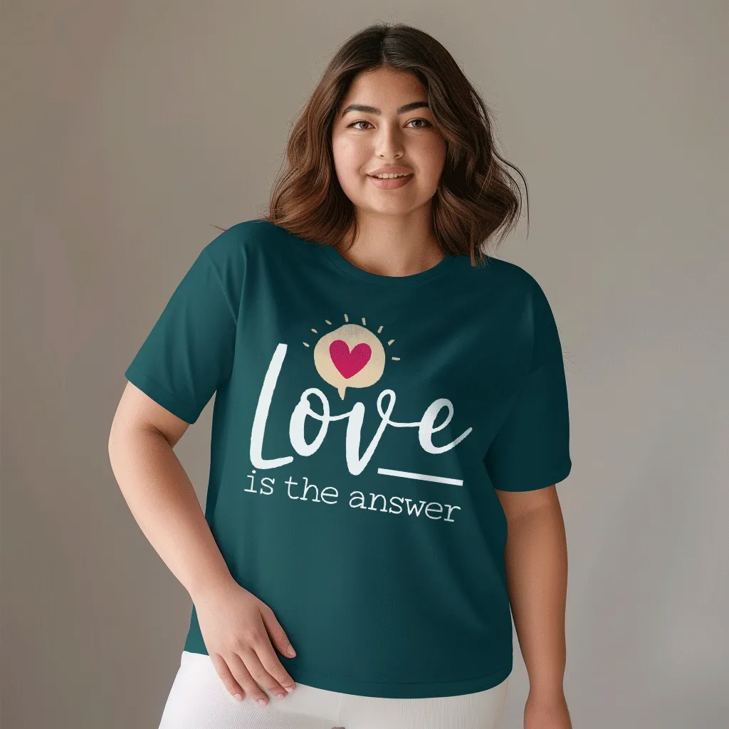 Love Is The Answer Plus Size Women T-Shirt