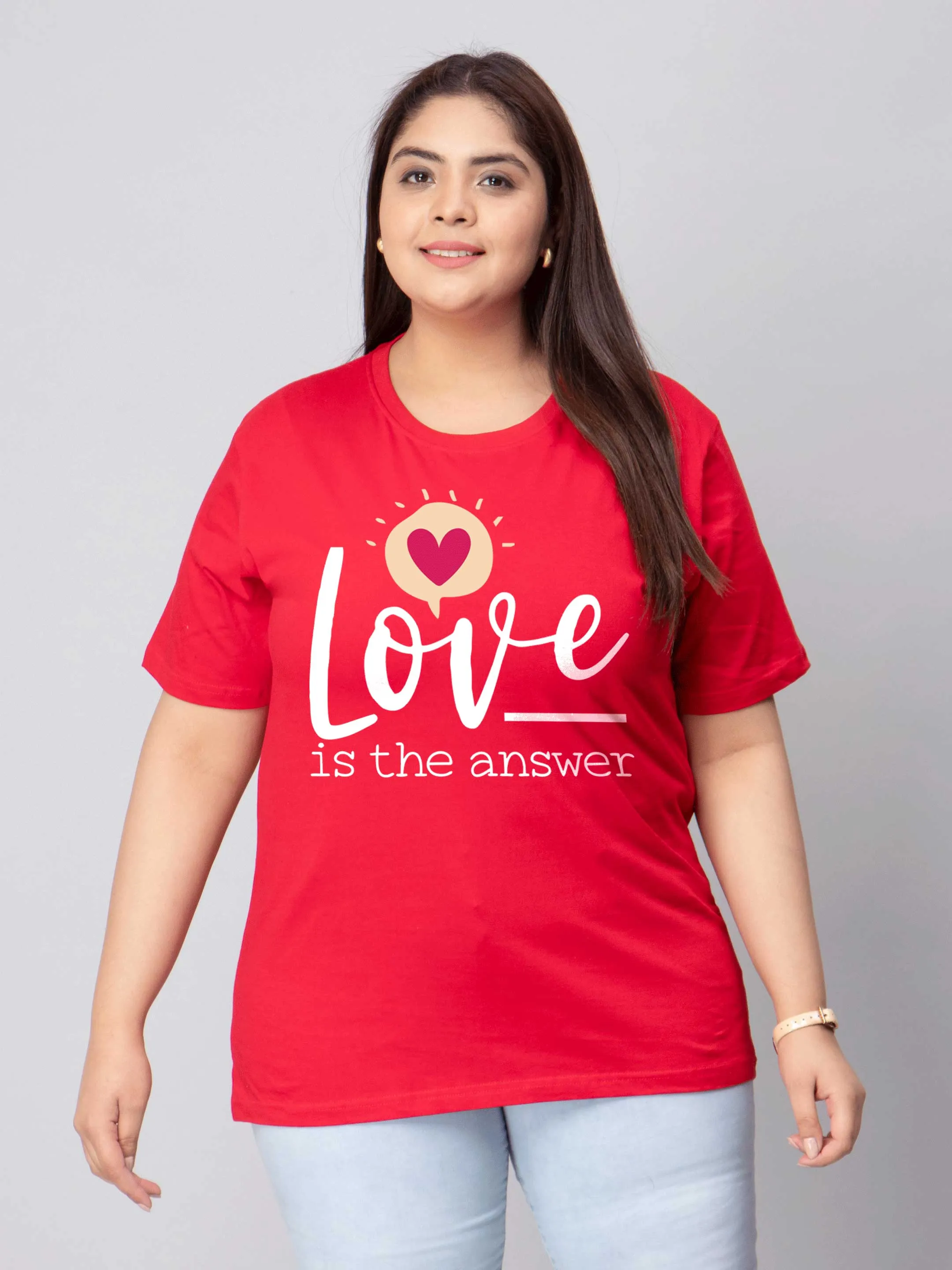 Love Is The Answer Plus Size Women T-Shirt