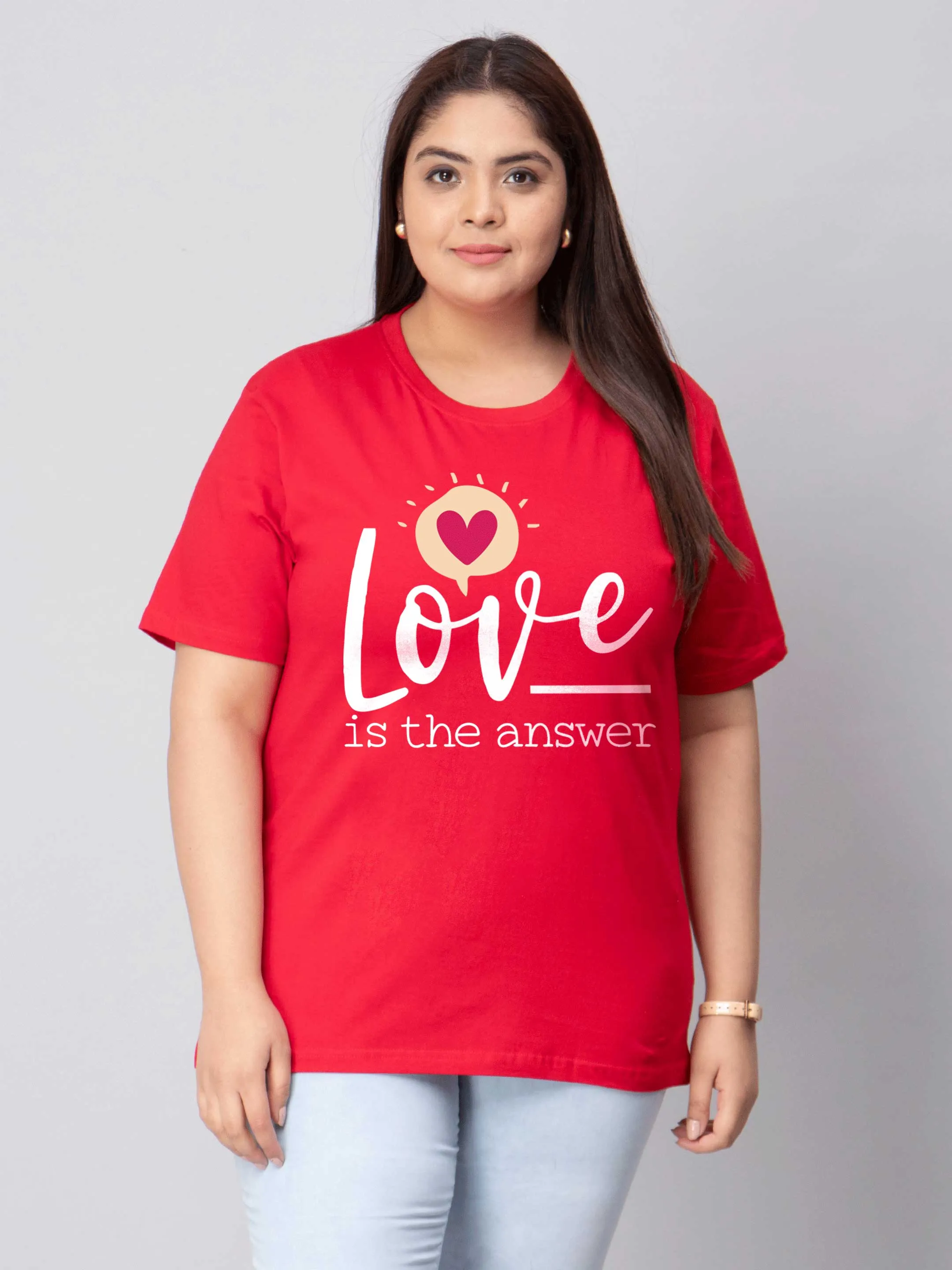 Love Is The Answer Plus Size Women T-Shirt