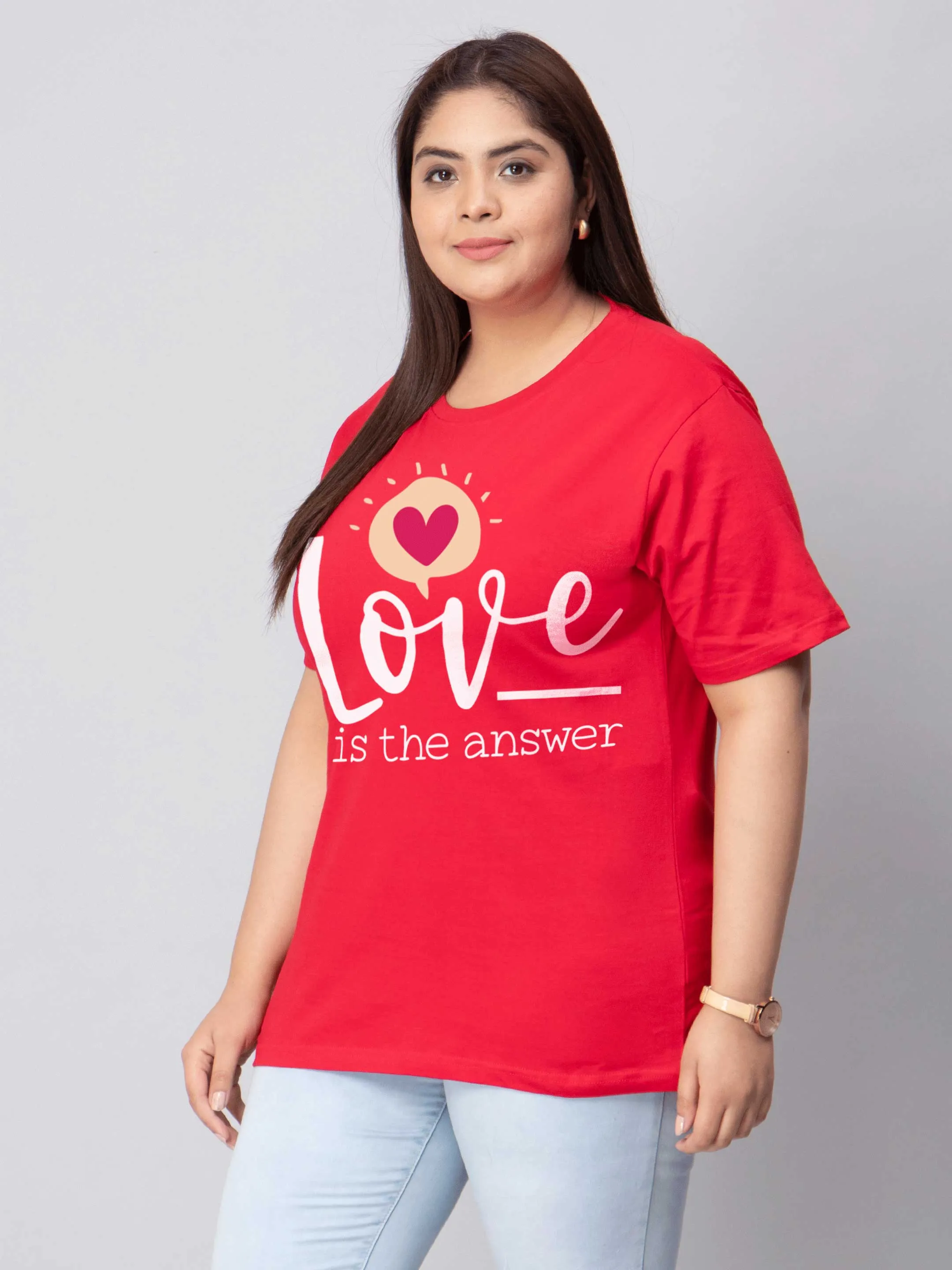 Love Is The Answer Plus Size Women T-Shirt