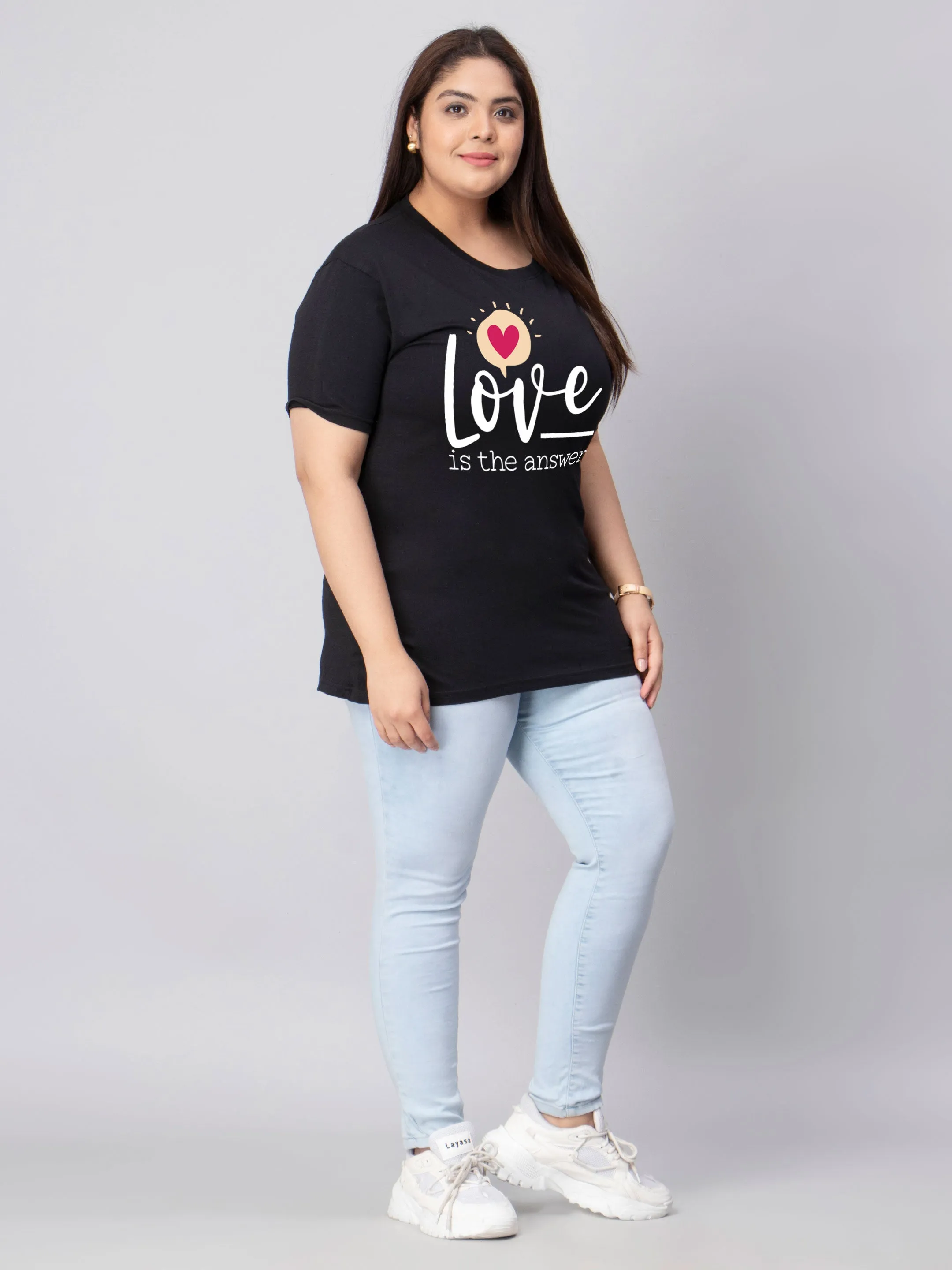 Love Is The Answer Plus Size Women T-Shirt