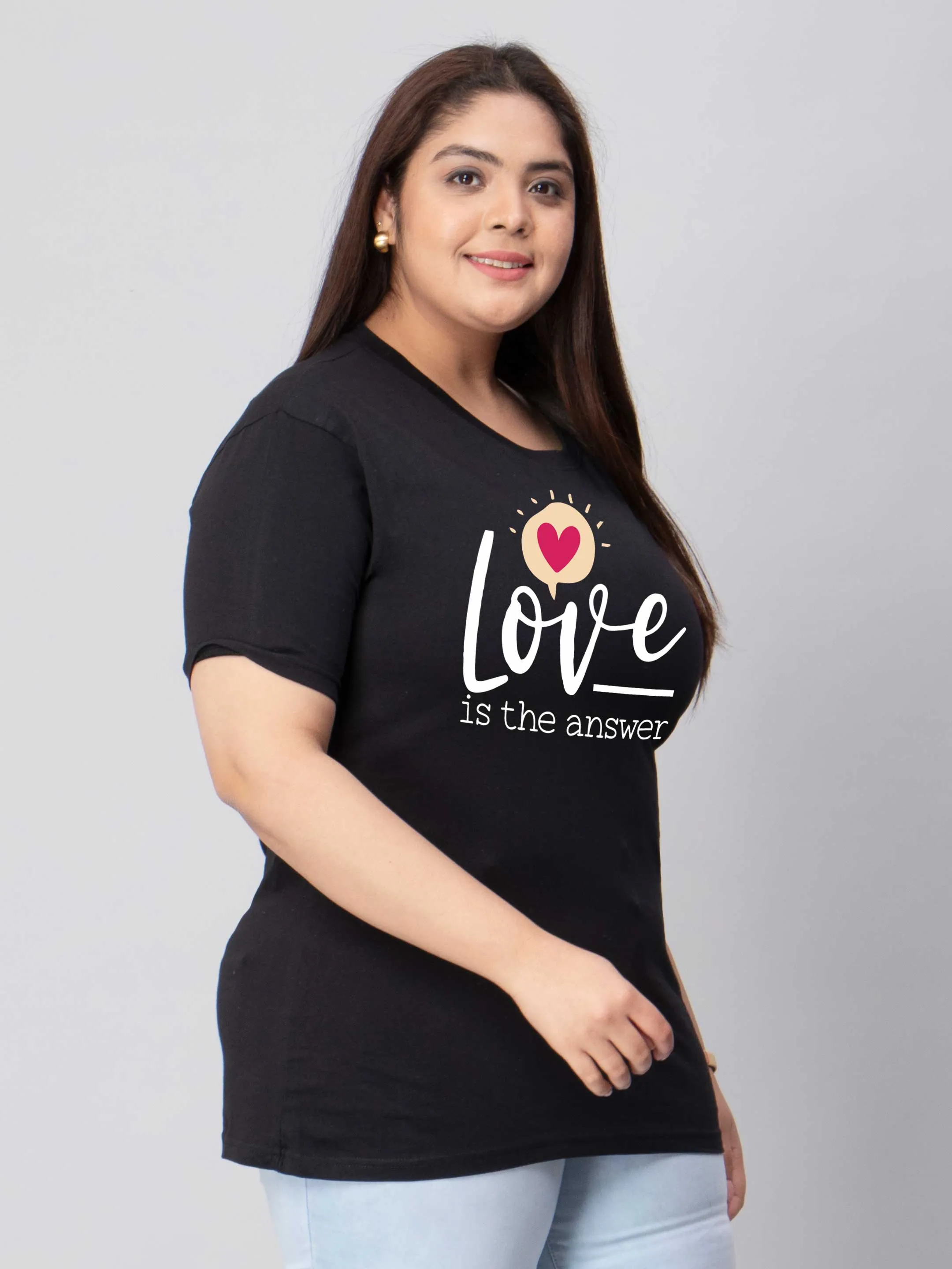 Love Is The Answer Plus Size Women T-Shirt