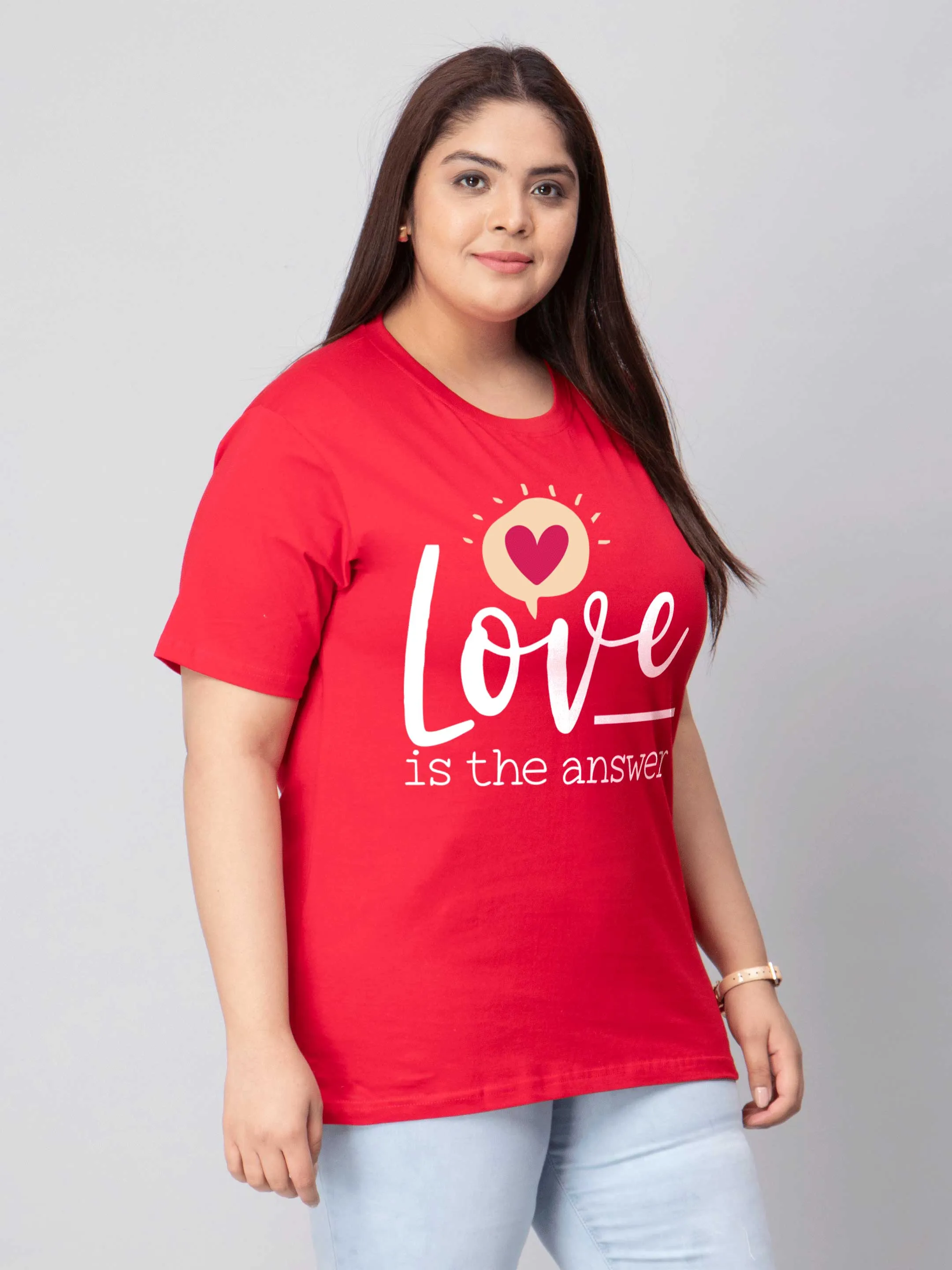 Love Is The Answer Plus Size Women T-Shirt