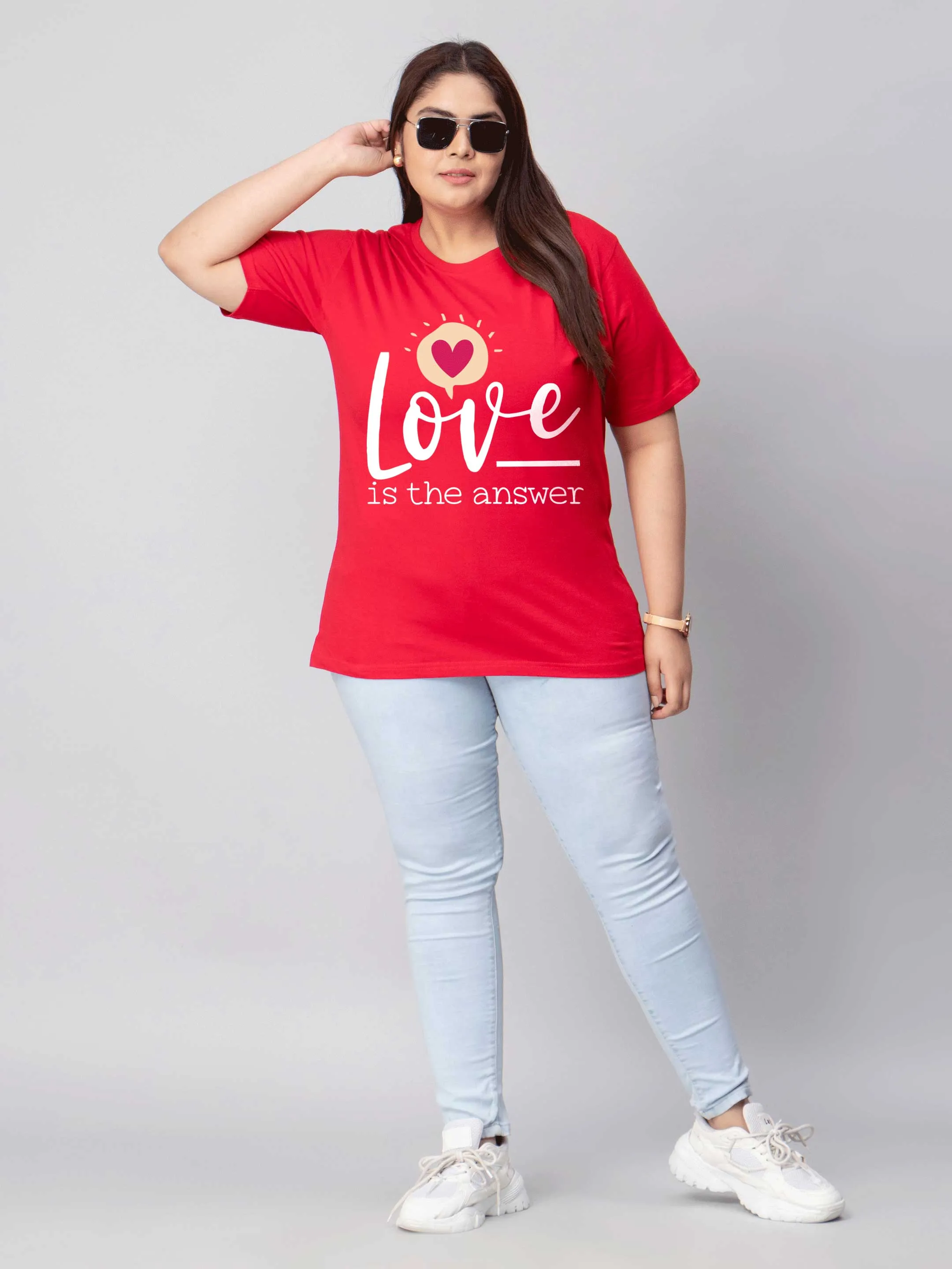 Love Is The Answer Plus Size Women T-Shirt