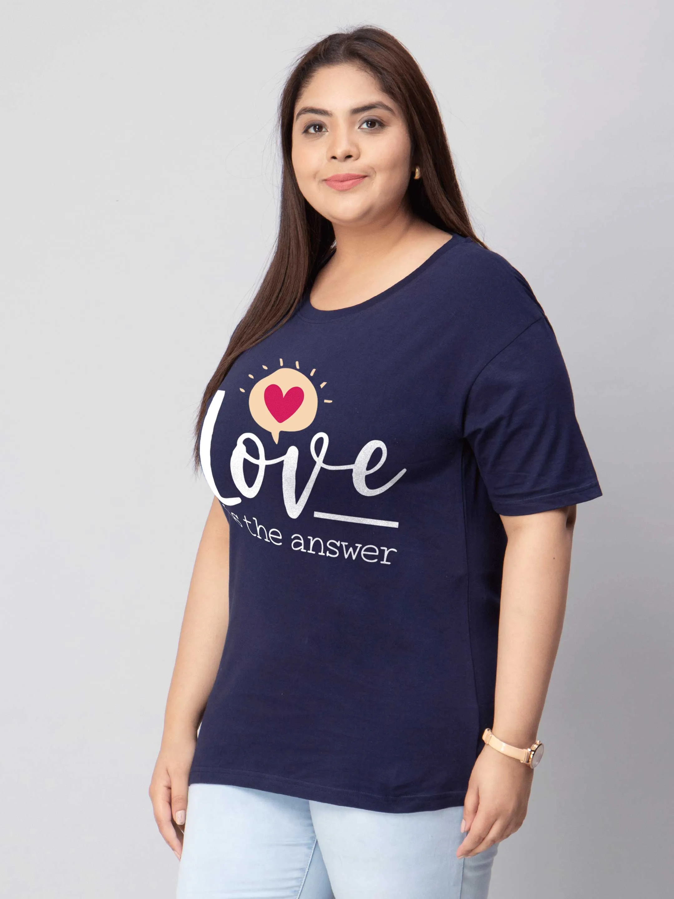 Love Is The Answer Plus Size Women T-Shirt