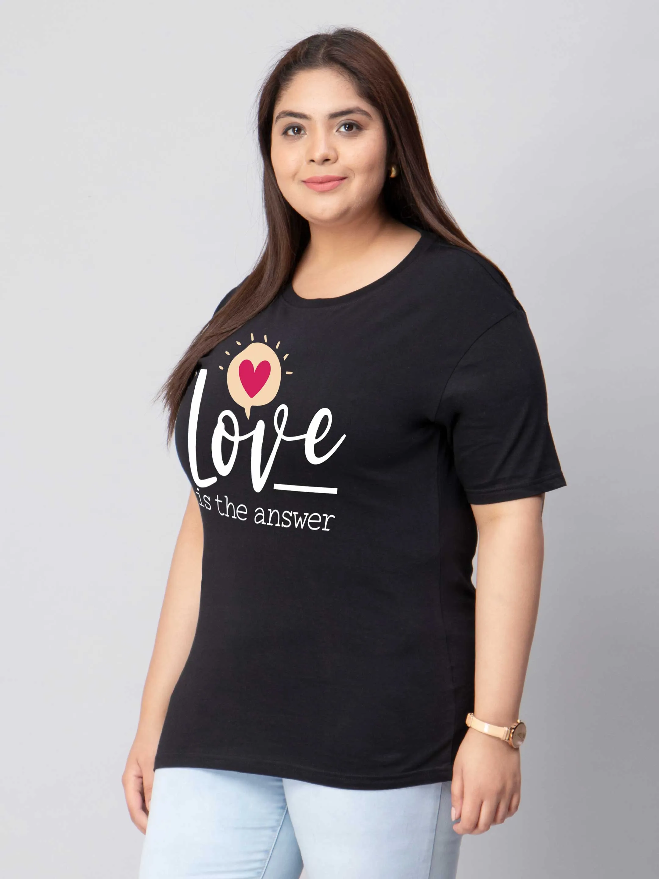 Love Is The Answer Plus Size Women T-Shirt