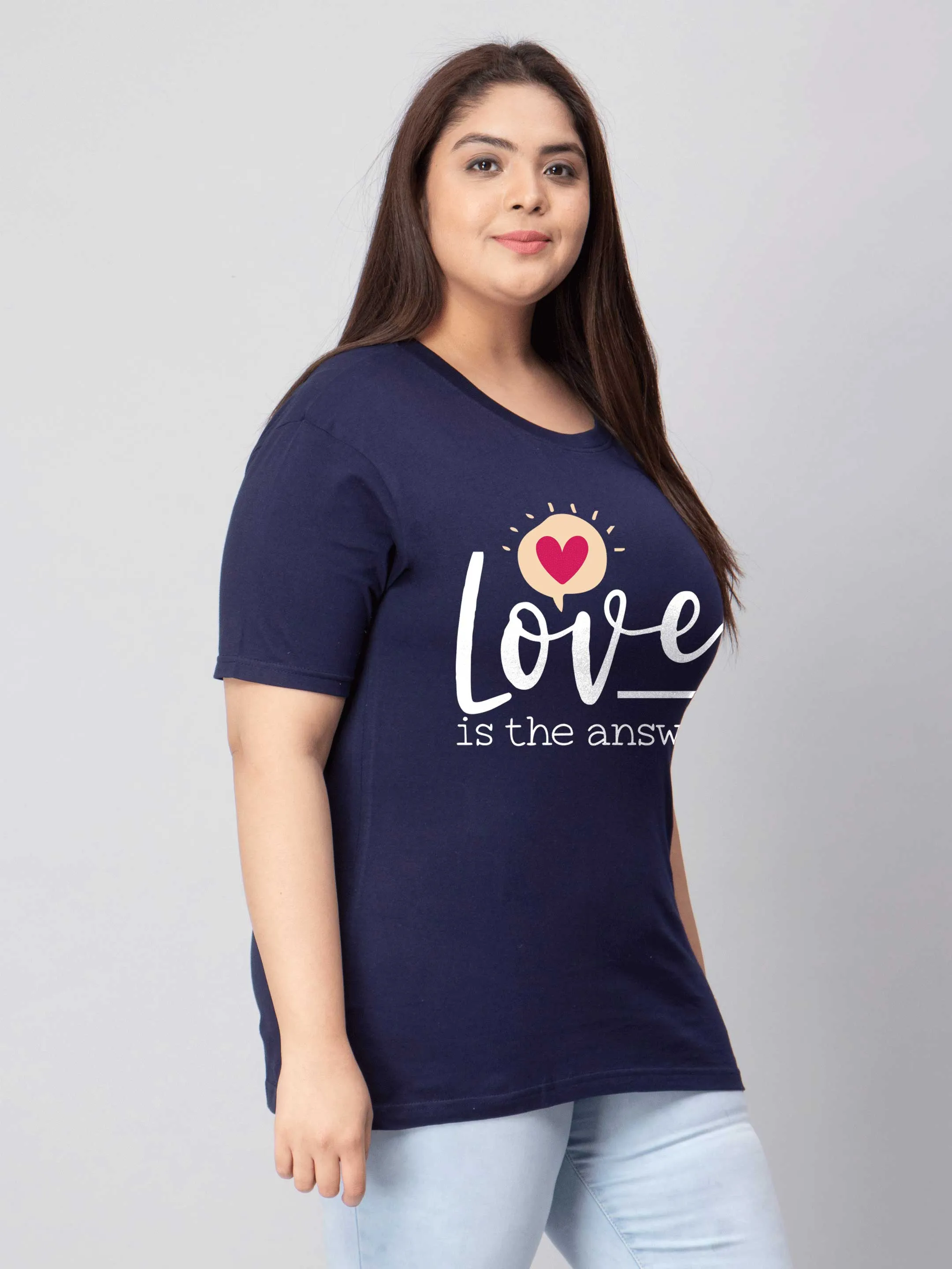 Love Is The Answer Plus Size Women T-Shirt