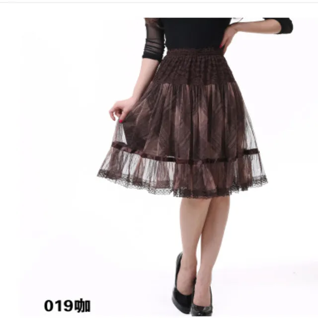 Makuluya 2017GIFT better lace skirts grace fashion women  skirt  large size print lace bohemia medium skirt beautiful lady skirt