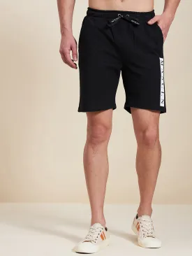 Men Black Mascln Bermuda Shorts