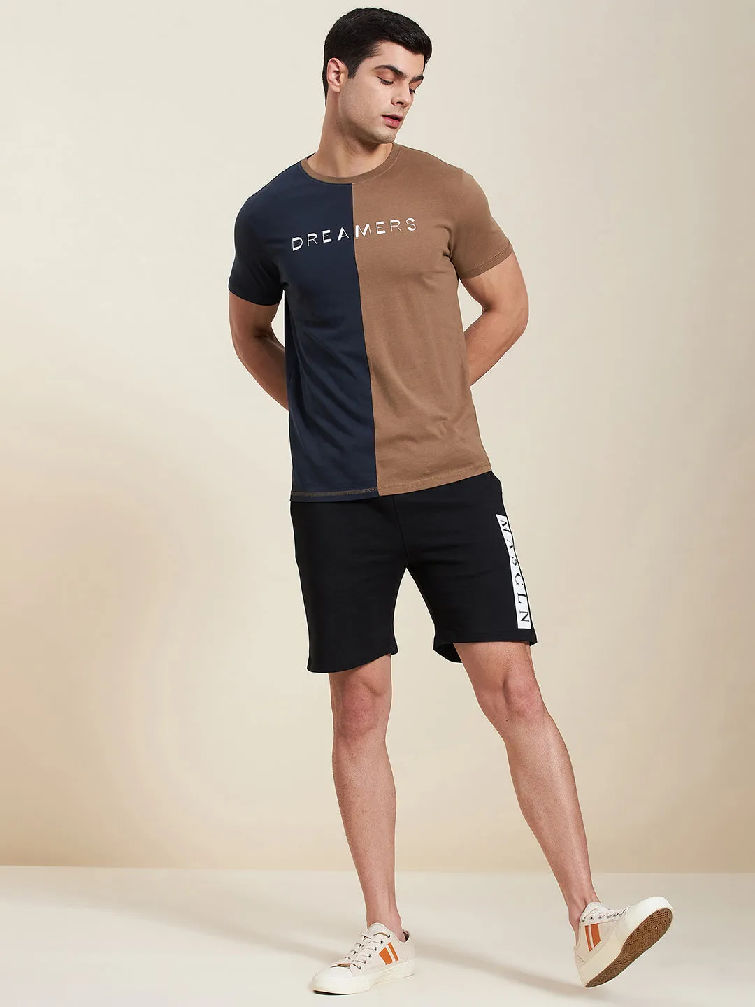 Men Black Mascln Bermuda Shorts