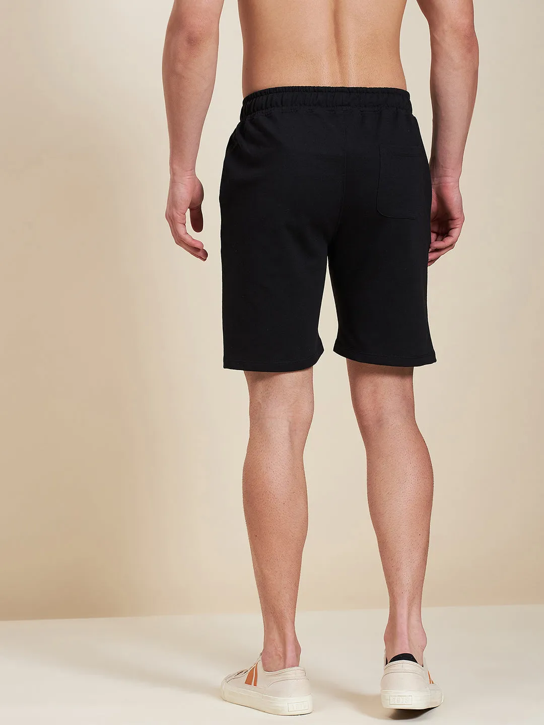 Men Black Mascln Bermuda Shorts