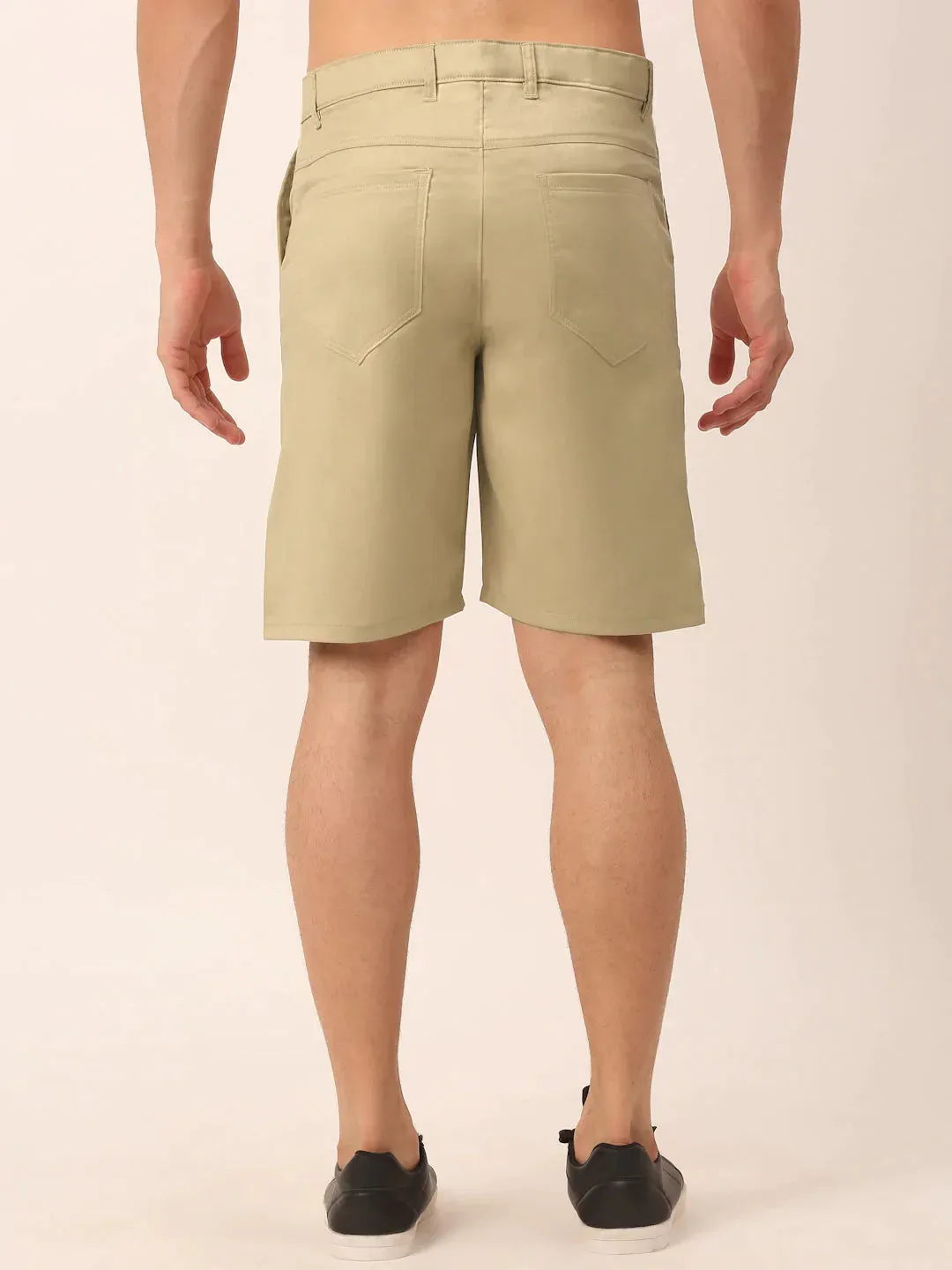 Men'S Casual Cotton Solid Shorts