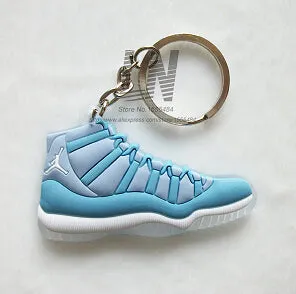 Mini Silicone Shoes Jordan 11 Keychain Key Chain Sneaker Car Key Holder Woman Men Bag Charm Accessories Key Rings Pendant Gifts