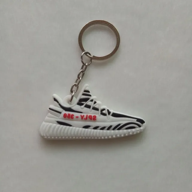 Mini Silicone YEEZY BOOST 350 V2 Shoes Keychain Bag Charm Woman Men Kids Key Ring Key Holder Gift SPLY-350 Sneaker Key Chain