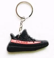 Mini Silicone YEEZY BOOST 350 V2 Shoes Keychain Bag Charm Woman Men Kids Key Ring Key Holder Gift SPLY-350 Sneaker Key Chain