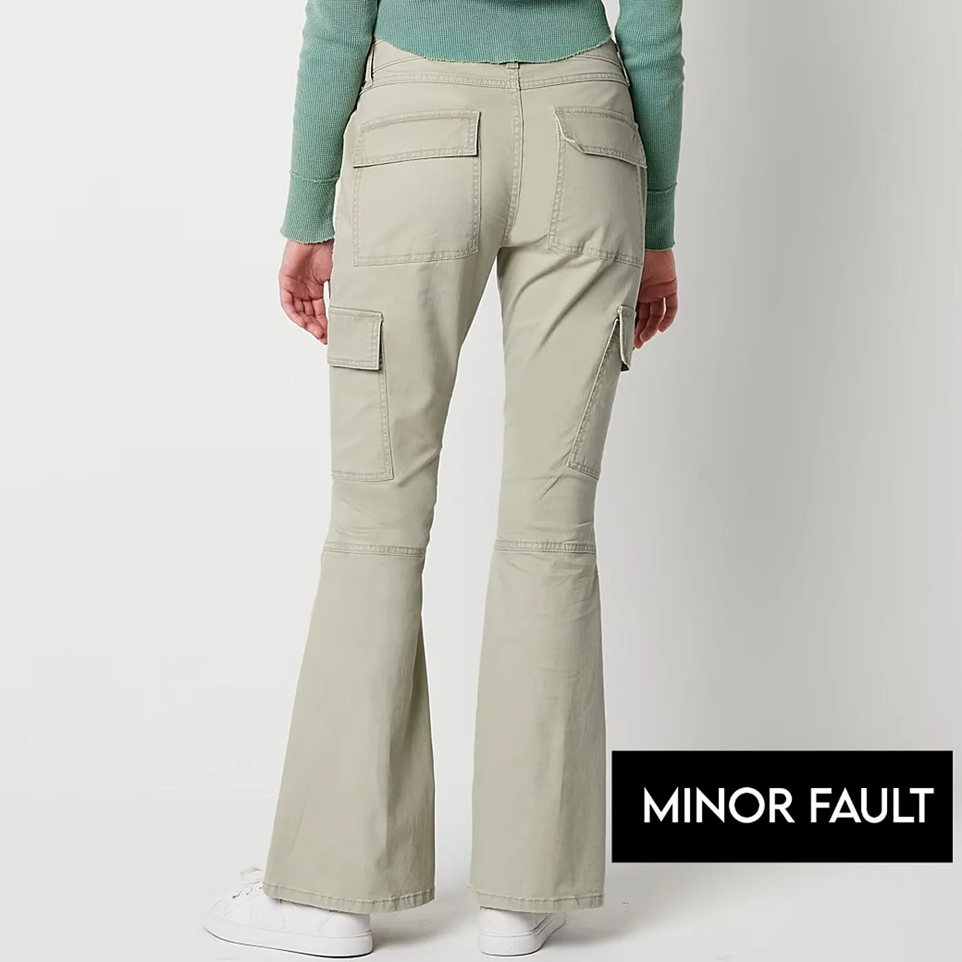 (Minor Fault) Flared Cargo Cream Pants