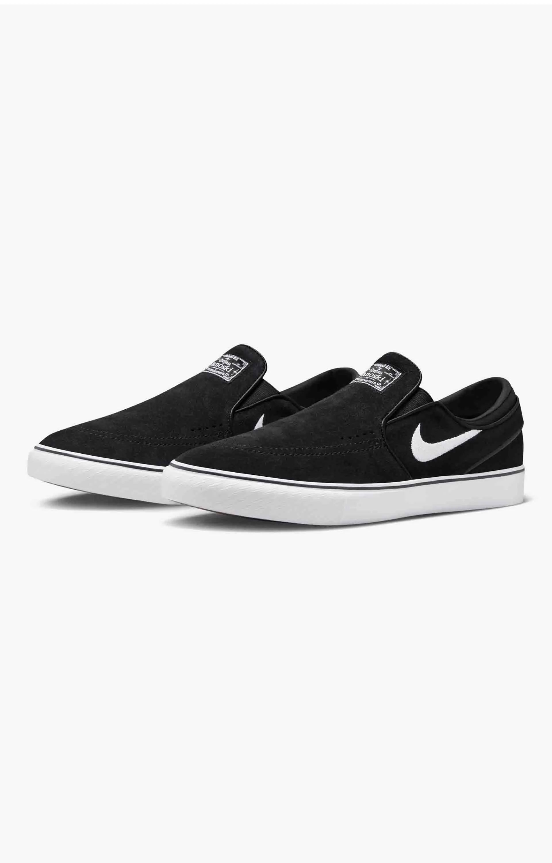 Nike SB Janoski Zoom Slip On Shoe, Black White