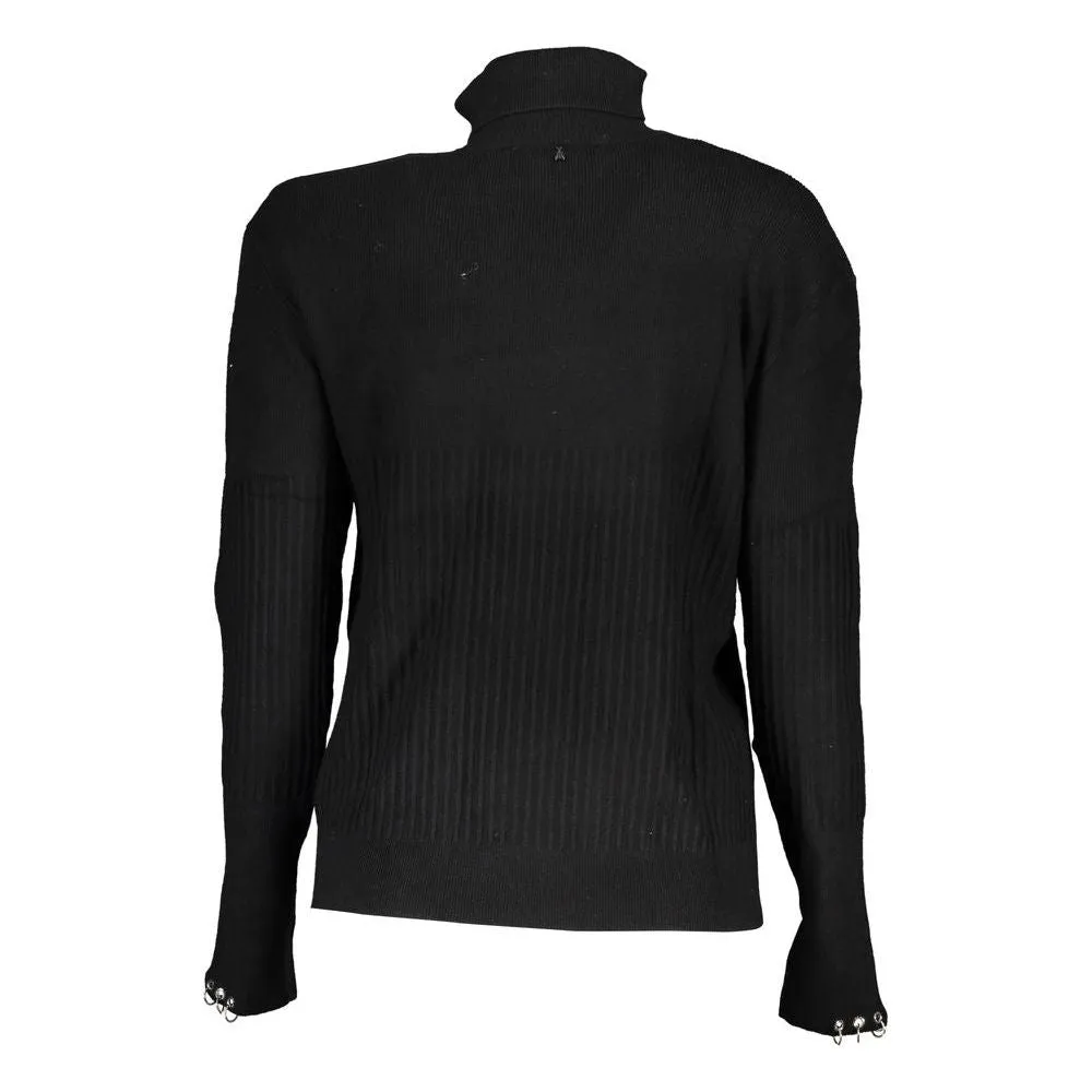 Patrizia Pepe Chic Contrast Turtleneck Sweater