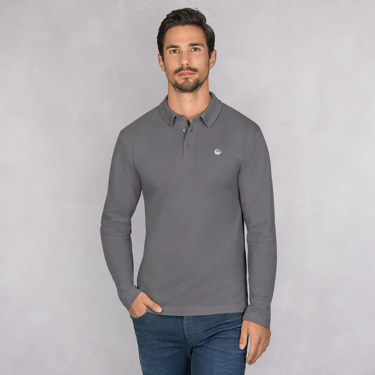 Polo Shirt Organic Cotton Longsleeve Men