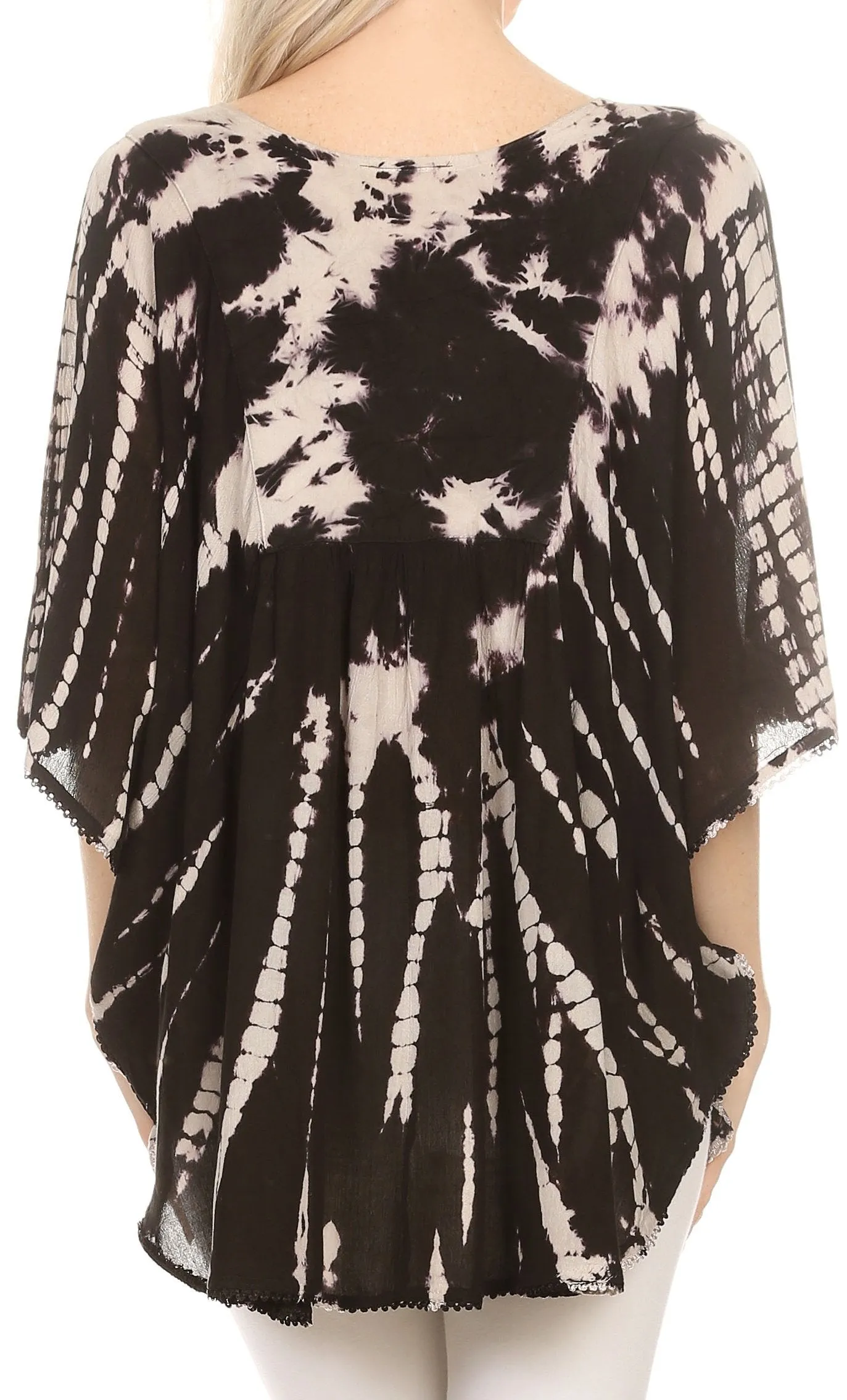 Sakkas Sunia Tie Dye Caftan Sleeve Blouse | Cover Up