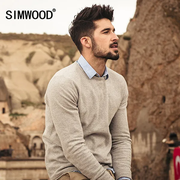 SIMWOOD  Brand 2017 New Autumn Winter Casual Sweater Men Fashion long Sleeve pullovers MY2015