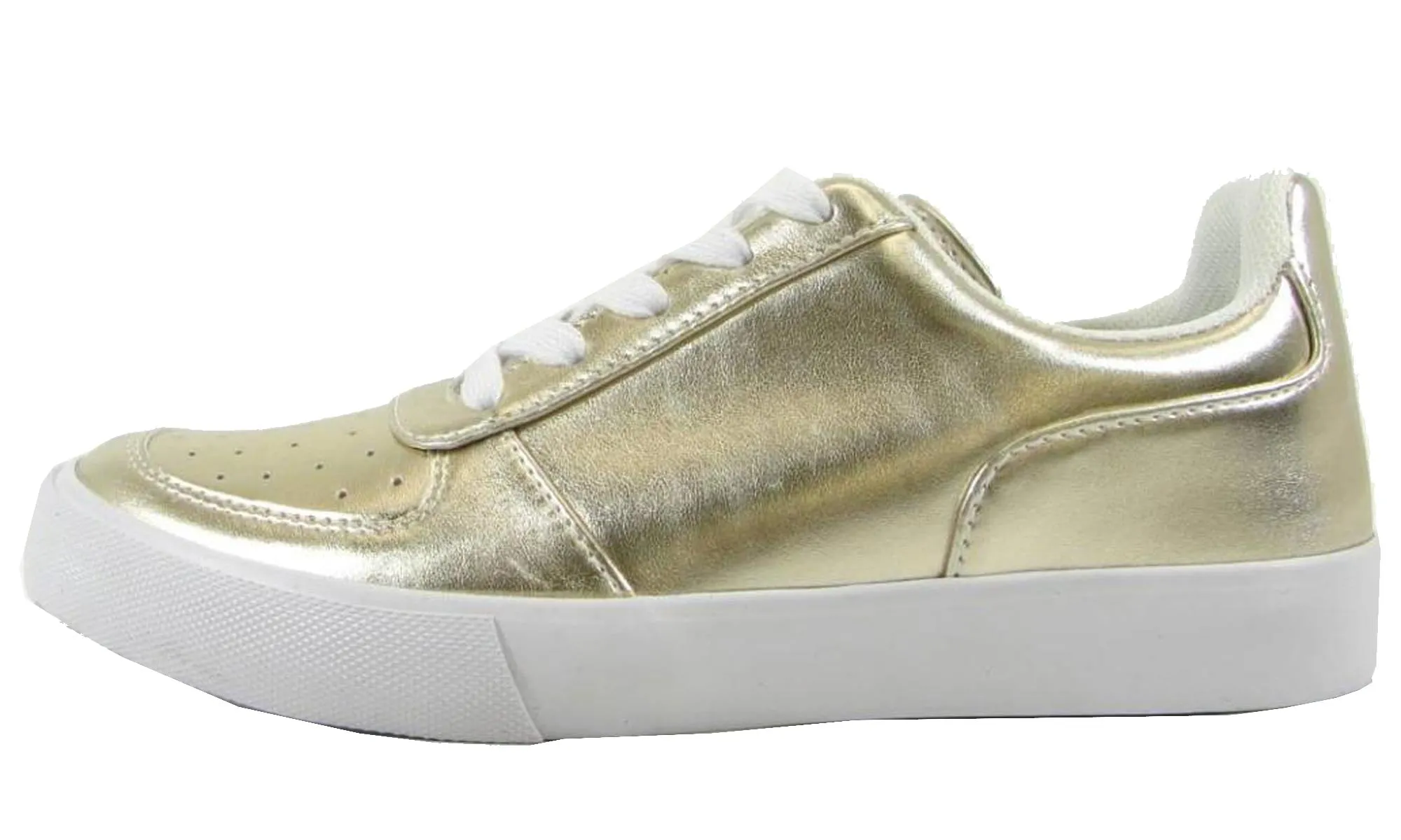 Soda Women's Metallic Platform Casual Athletic Fashion Sneaker