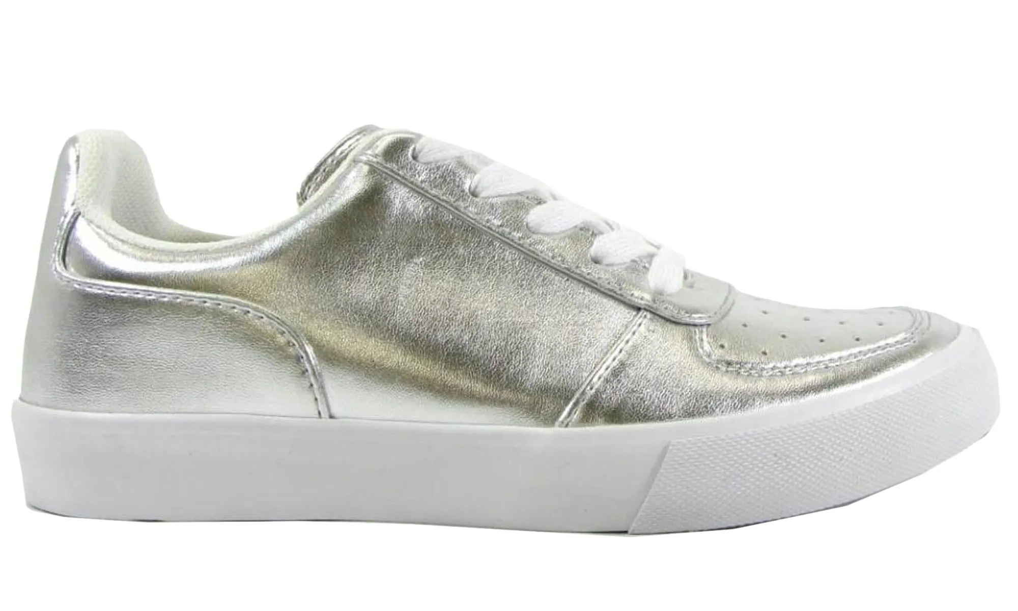 Soda Women's Metallic Platform Casual Athletic Fashion Sneaker